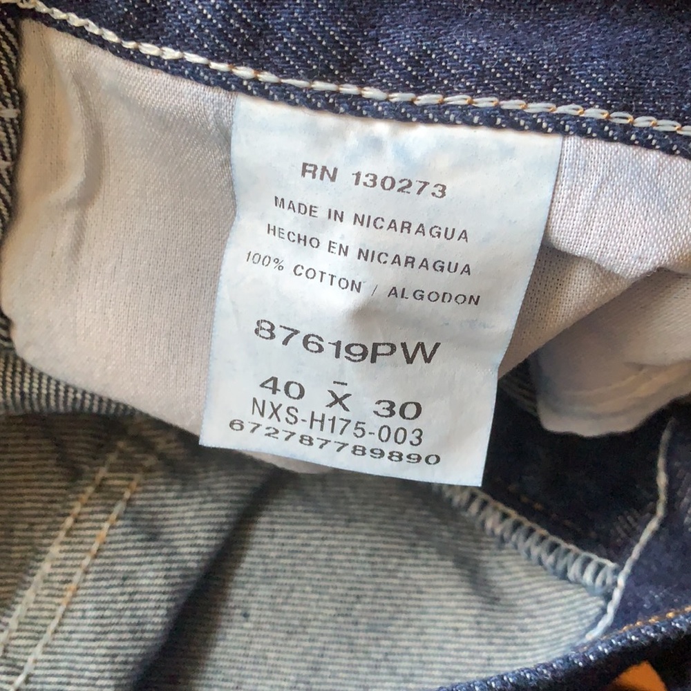 RUSTLER Heavyweight Straight Leg Denim Jeans • 40X30 - Picture 3 of 4